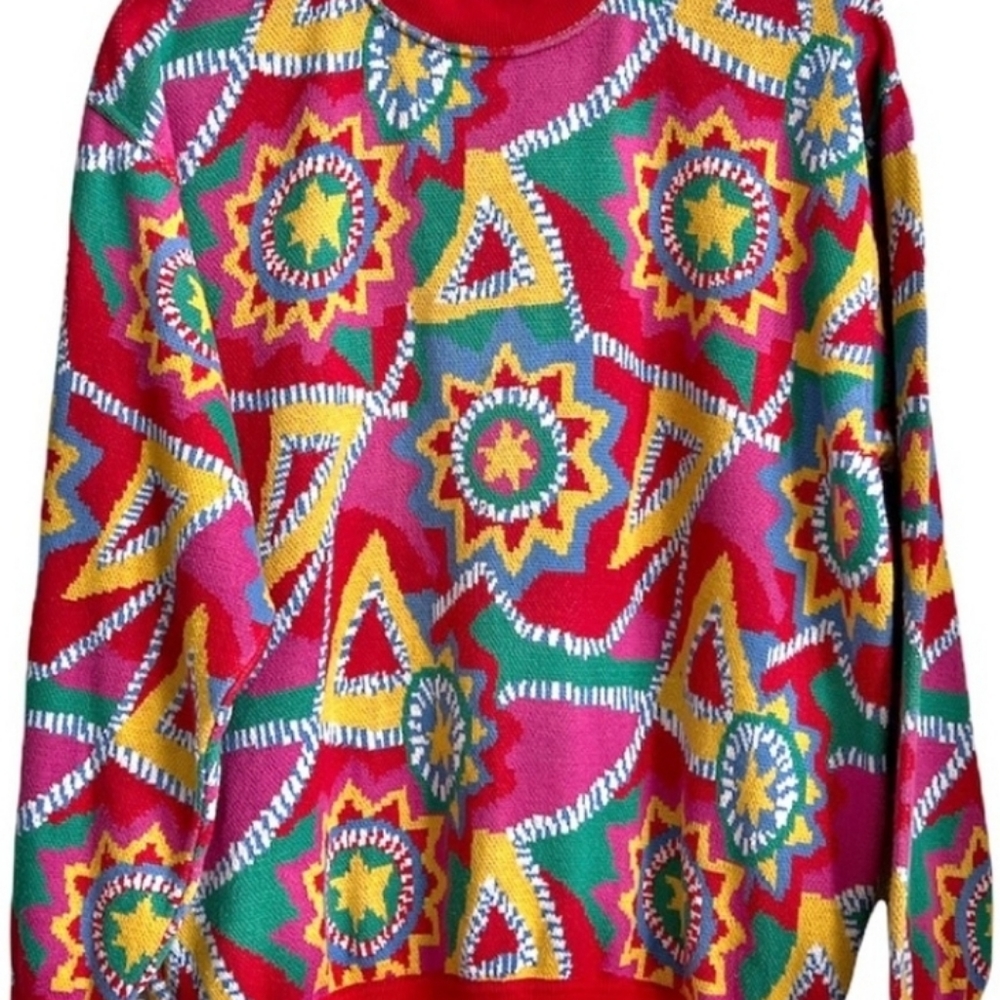 Valentino Beachwear Colorful Crewneck Pullover